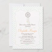 Dreamcatcherのベビーシャワーの招待のニュートラル色 招待状 (正面)