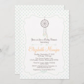 Dreamcatcherのベビーシャワーの招待のニュートラル色 招待状 (正面/裏面)