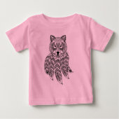 Dreamcatcherの刺激を受けたなオオカミ ベビーTシャツ (正面)