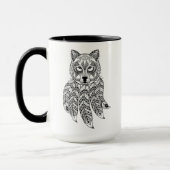 Dreamcatcherの刺激を受けたなオオカミ マグカップ (左)