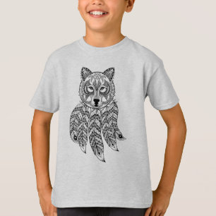Dreamcatcherの刺激を受けたなオオカミ Tシャツ