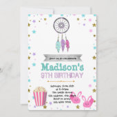 Dreamcatcherのsleepoverのパーティーの誕生日の招待 招待状 (正面)