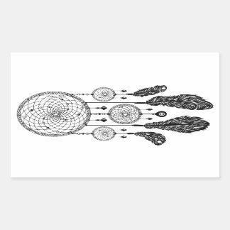 Dreamcatcher – ステッカー（白） 長方形シール