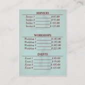 Dreamcatcher – ビジネス/スケジュールカード 名刺 (裏面)