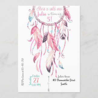 Dreamcatcher Birthday Invitation 招待状