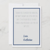 Dreamcatcher Blue Boho Baby Showerありがとう サンキューカード (裏面)