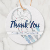 Dreamcatcher Boho Baby Showerありがとう フェイバータグ (正面)