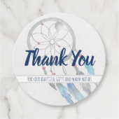 Dreamcatcher Boho Baby Showerありがとう フェイバータグ (正面)