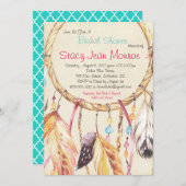 Dreamcatcher Bridal Shawer Invitation 5x7 Boho 招待状 (正面/裏面)