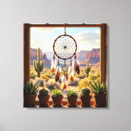 Dreamcatcher, Desert Canyons, Cacti  キャンバスプリント