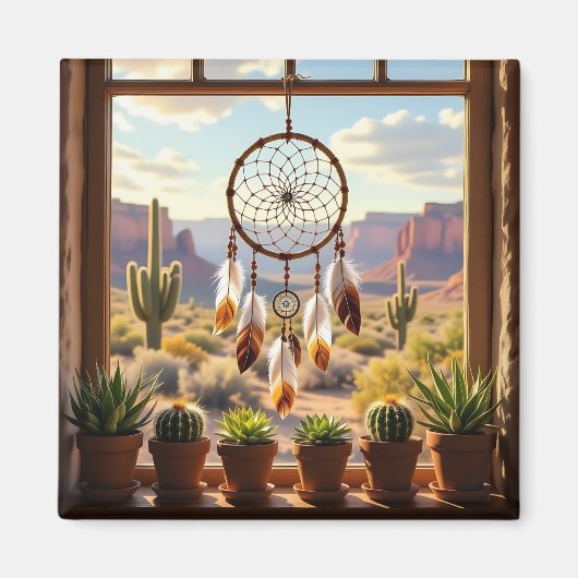 Dreamcatcher, Desert Canyons, Cacti   マグネット (正面)