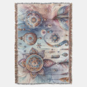 Dreamcatcher in a Bohemian theme スローブランケット (正面縦)