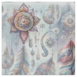 Dreamcatcher in a Bohemian theme ファブリック