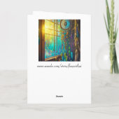 Dreamcatcher in Windowハッピーバースデー パーソナライズされた カード (裏面)