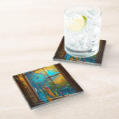 Dreamcatcher in Window Boho ガラスコースター (アングル)