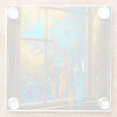 Dreamcatcher in Window Boho ガラスコースター (裏面)