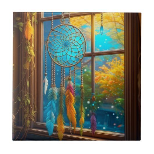 Dreamcatcher in Window Boho タイル (正面)
