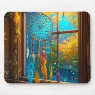 Dreamcatcher in Window Boho マウスパッド