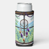Dreamcatcher in Window | Boho Art スリム缶クーラー (Seltzer正面)