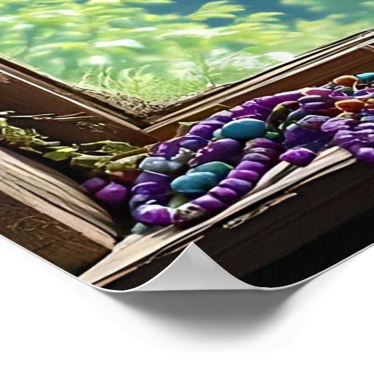 Dreamcatcher in Window | Boho Art ポスター (角)