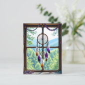 Dreamcatcher in Window | Boho Art ポストカード (スタンド正面)