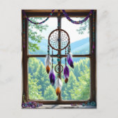 Dreamcatcher in Window | Boho Art ポストカード (正面)