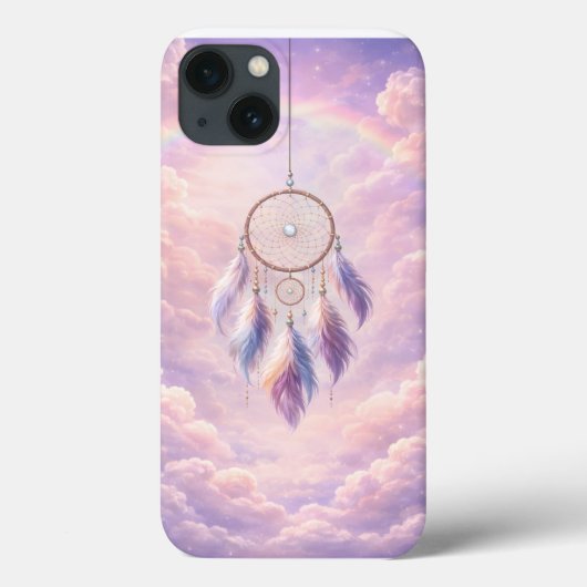Dreamcatcher with Feathers and Clouds Case-Mate iPhoneケース (裏面)