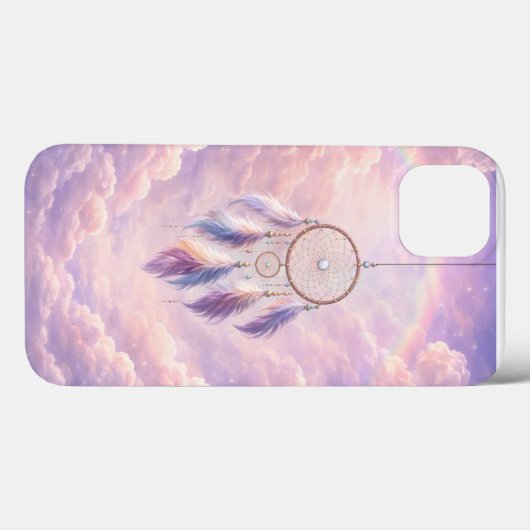 Dreamcatcher with Feathers and Clouds Case-Mate iPhoneケース (裏面 (横))