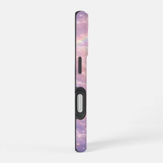 Dreamcatcher with Feathers and Clouds iPhone 16ケース (右側面)