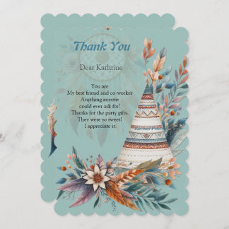 Dreamcatchers in a Bohemian theme サンキューカード