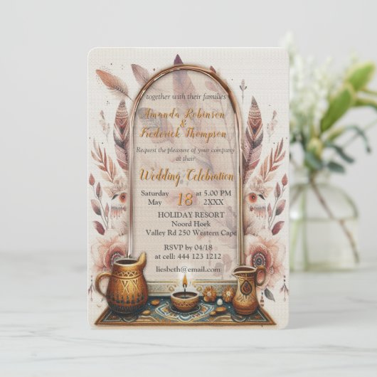 Dreamcatchers in a Bohemian theme 招待状 (スタンド正面)