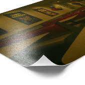 Dreamcore Restaurant with Entity - Liminal Surreal フォトプリント (角)