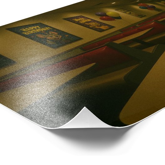 Dreamcore Restaurant with Entity - Liminal Surreal フォトプリント (角)