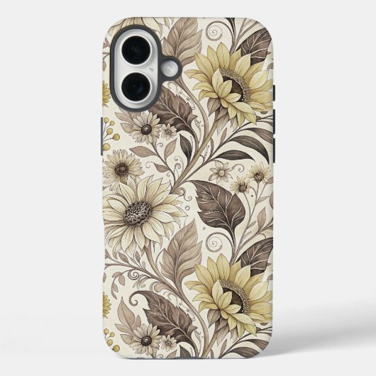 Dreamed Sunflowers Art Nouveau Case-Mate iPhoneケース (裏面)