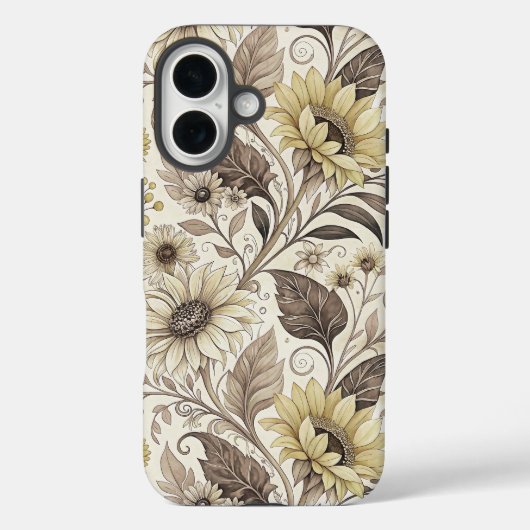 Dreamed Sunflowers Art Nouveau Case-Mate iPhoneケース (裏面)