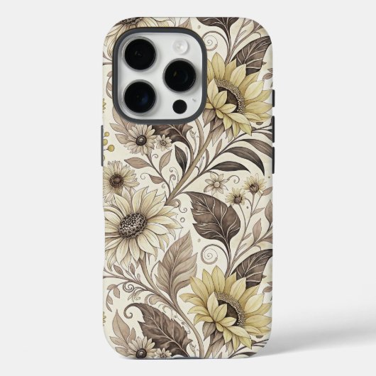 Dreamed Sunflowers Art Nouveau Case-Mate iPhoneケース (裏面)