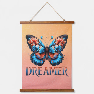 Dreamer Floral Butterfly Tapestry 吊り下げ型タペストリー