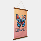 Dreamer Floral Butterfly Tapestry 吊り下げ型タペストリー (傾斜あり)