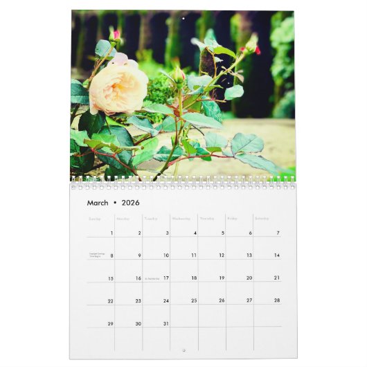 DreamerBee 2026 Garden Calendar カレンダー (3月 2026)