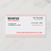 Dreamfuse 7の写真のカスタムな名刺 名刺 (裏面)