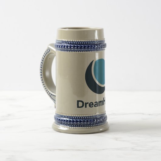 DreamHostのロゴステイン ビールジョッキ (正面左)