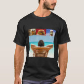 Dreaming about sleeping on the beach with beer ham tシャツ (正面)