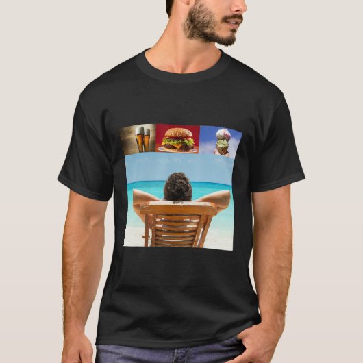 Dreaming about sleeping on the beach with beer ham tシャツ (正面)