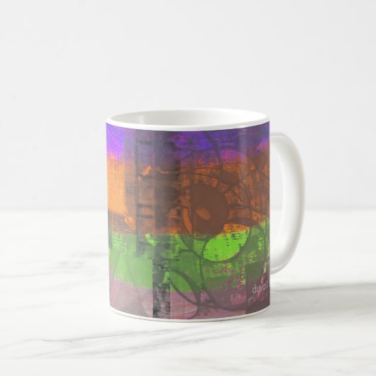 "Dreaming in the Millions" abstract art coffee mug コーヒーマグカップ (正面右)