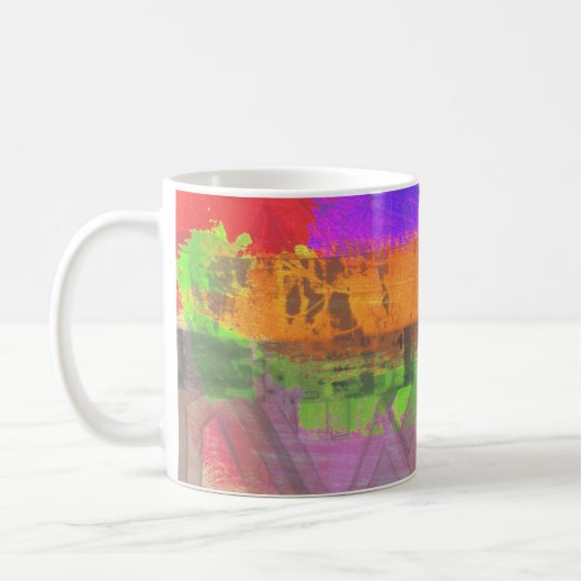 "Dreaming in the Millions" abstract art coffee mug コーヒーマグカップ (左)