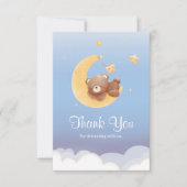 Dreaming New Arrival Teddy Bear Moon サンキューカード (正面)