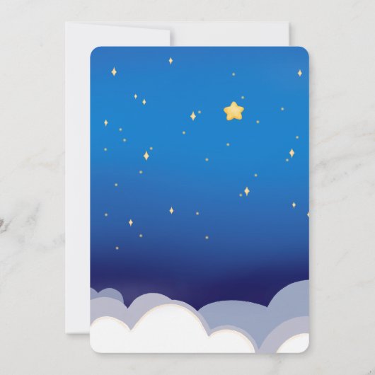 Dreaming New Arrival Teddy Bear Moon 招待状 (裏面)