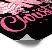 Dreaming Of A Pink Christmas Tree Cake Funny Xmas  ポスター (角)