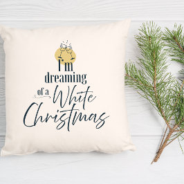Dreaming Of A White Wine Christmas Decor クッション
