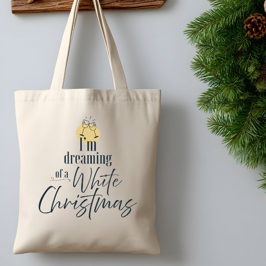 Dreaming of A White Wine Christmas Modern  トートバッグ